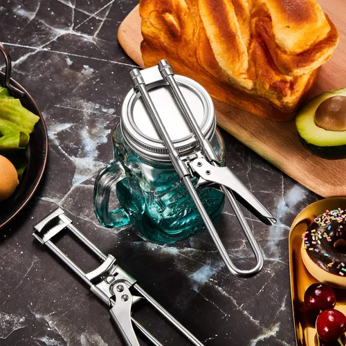 Miniatura 5 de Patelai Abridor maestro ajustable para frascos y botellas, de acero inoxidable, multifunción, para tapas de latas, abridor manual, accesorios