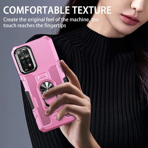 Miniatura 3 de Funda para Xiaomi Redmi Note 12S/Redmi Note 11/Redmi Note 11S 4G Metal CD Pattern Ring Holder Funda para teléfono móvil Funda protectora a prueba