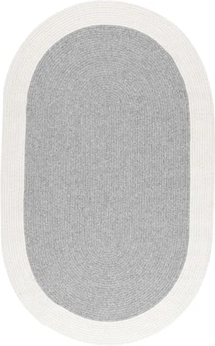 Miniatura 6 de nuLOOM Alfombra Delaine trenzada para interiores y exteriores, 8 pies, redonda, color gris