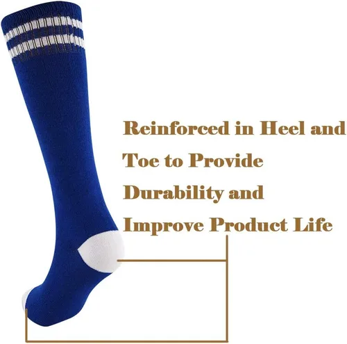 Miniatura 4 de Calcetines altos hasta la rodilla para niños, calcetines de fútbol de algodón para niños, niñas, niños pequeños