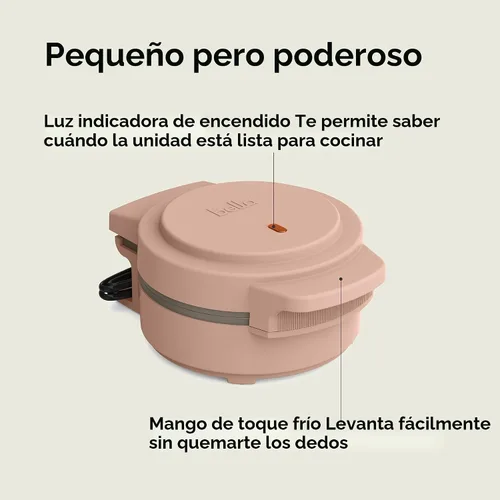 Miniatura 2 de bella Snack-n-Store Mini Waflera, Revestimiento Antiadherente de Cerámica EverGood™, Enrollado de Cable, Luz Indicadora de Listo y Asas de Toque