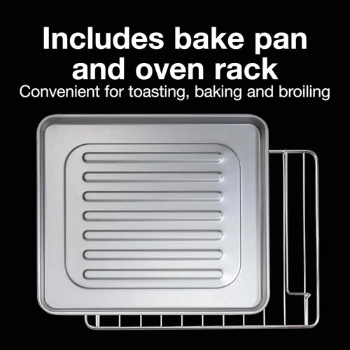 Miniatura 5 de Proctor Silex Horno tostador de encimera de 4 rebanadas, multifunción con hornear, tostadas y asadores, 1100 vatios, temporizador de 30 minutos