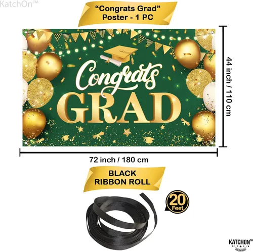 Miniatura 4 de KatchOn, Xtralarge - Cartel de graduación para patio, decoraciones de graduación 2026-120 x 20 pulgadas, pancarta de felicitación para graduación al
