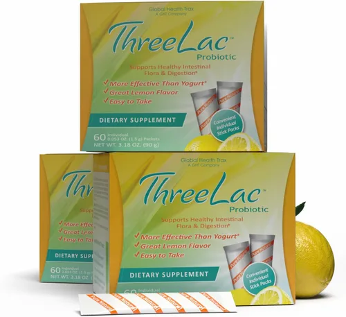 Miniatura 10 de Global Health Trax GHT - Mezcla de bebida en polvo probiótica de limón FiveLac, probióticos para mujeres, hombres y niños, apoyo y eliminación