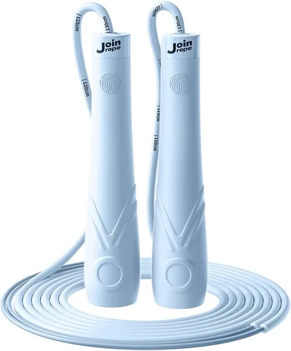 Cuerda de saltar para niños con velocidad ajustable con rodamientos duales, cordón anti-enredo segmentado, asas de silicona, juguete de fitness para