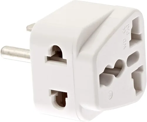 Miniatura 22 de Adaptador de enchufe de alimentación universal de 2 entradas, paquete de 3 unidades, tipo B, certificado CE para teléfonos móviles, portátiles