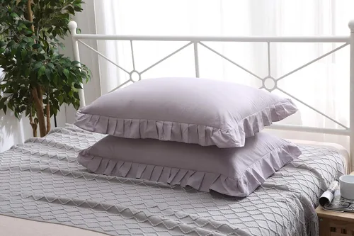 Miniatura 41 de Fundas de almohada cuadradas a cuadros en blanco y negro con volantes, fundas de almohada a cuadros, fundas de almohada de gingham, fundas