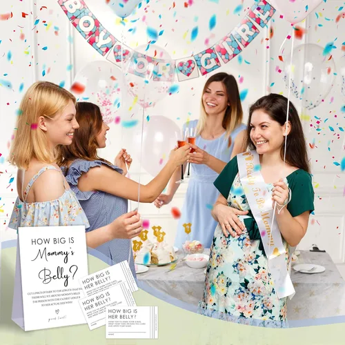 Miniatura 5 de ¿Qué Tan Grande Está la Barriguita de Mamá? Juego de Baby Shower, Mide la Barriguita de Mamá, Divertidos Juegos de Baby Shower para Adultos, Género