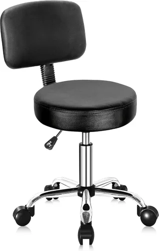 Miniatura 12 de Nova Microdermabrasion Taburete giratorio con ruedas, taburete giratorio ajustable para dibujar tatuajes, silla de oficina para barra de masaje
