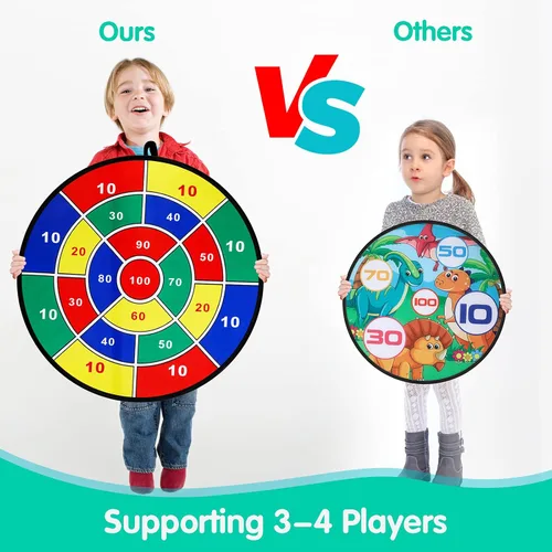 Miniatura 2 de Juego de Diana de Dardos para Niños - 29 pulgadas, Juegos de Mesa con 16 Pelotas Adhesivas, Juguetes de Verano para Interiores y Exteriores