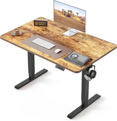 Miniatura 29 de BANTI Escritorio de pie de 48 × 24 pulgadas, ergonómico, altura eléctrica ajustable, para sentarse y ponerse de pie, escritorio de oficina para Arce