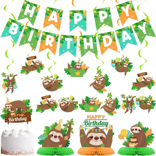 Miniatura 8 de Juego de 28 piezas de decoración de fiesta de cumpleaños de mariquita, lindo cartel de cumpleaños de mariquita, panal de abeja, centro de mesa