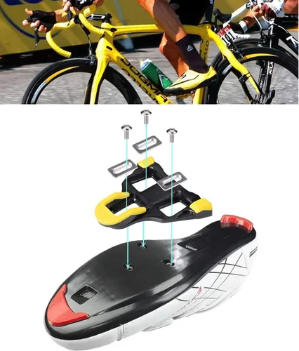 Miniatura 2 de BESTYMXY Pedales de bicicleta Pedales de bicicleta de carretera Pedales ultraligeros compatibles con Shimano SPD-SL + juego de tacos + cubiertas