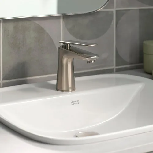 Miniatura 4 de American Standard 7061101.295 Aspirations - Grifo de baño de una sola manija con drenaje, 1.2 GPM, níquel cepillado