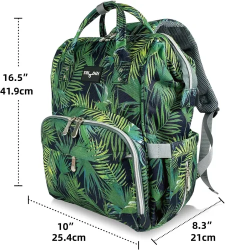 Miniatura 2 de Mr. Peanut's Mochila de pañales Tili Dili Premium con puerto de carga USB, Tropical, Mochila