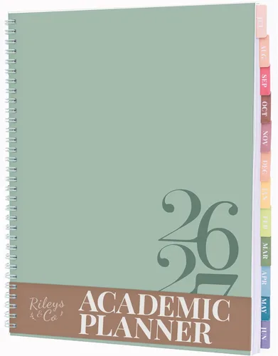 Miniatura 14 de Rileys - Agenda académica 2026-2027, agenda diaria, semanal y mensual, julio de 2026 a junio de 2027, páginas de notas para estudiantes