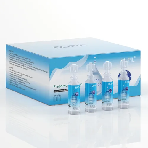 Solución salina libre de conservantes, 100 viales de 0.2 fl oz cada uno, para lentes de contacto esclerales, suaves y rígidas, permeables a los