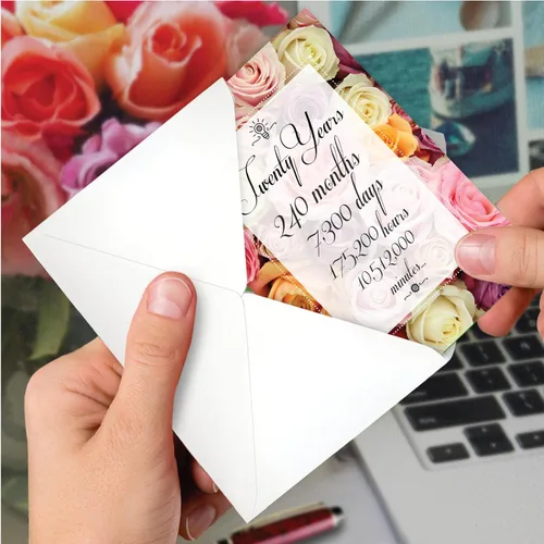 Miniatura 6 de NobleWorks Tarjeta de felicitación de 20º aniversario (compañero de trabajo) con sobre de 5 x 7 pulgadas para hombres, mujeres (1 tarjeta) 20 años