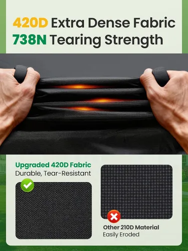 Miniatura 3 de Cubierta para cortacésped de montar, Eventronic 54" Cubierta para tractor cortacésped de montar Impermeable Resistente Duradera