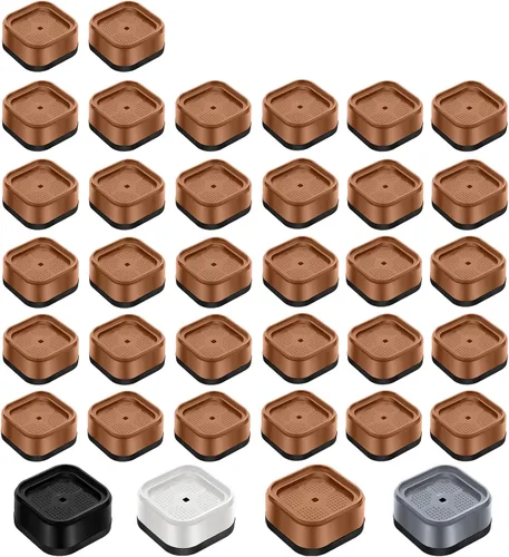 Miniatura 51 de shouwuhho Paquete de 12 Elevadores de Muebles Ajustables Elevadores de Cama de Servicio Pesado Elevan Altura 1", Elevadores de Cama Cuadrados