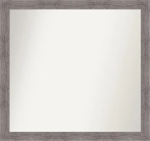 Miniatura 247 de Amanti Art Espejo de baño gris para sobre el fregadero, 31 x 48 pulgadas, espejo de tocador rectangular estrecho de color gris, marco de madera
