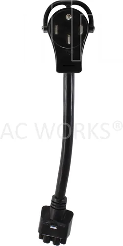 Miniatura 6 de AC WORKS Adaptador de carga EV para uso Tesla (14-50P 4-Prong Gen2 Pigtail-32Amp)