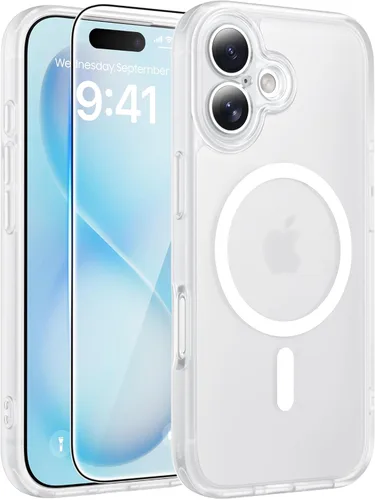 Miniatura 53 de FNTCASE - Funda para iPhone 16 Pro: magnética, mate, translúcida, de grado militar, protectora contra caídas, resistente, fina, duradera y a prueba