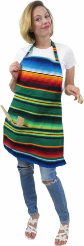 Leos Imports Delantales mexicanos para adultos, unisex, ajustables con bolsillos, ideales para cocinar, hornear, asar a la parrilla y más