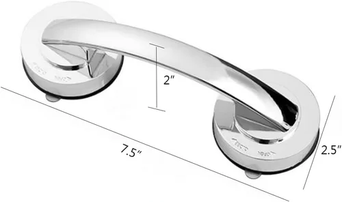 Miniatura 3 de WANLIAN - Potente manija de puerta de espejo de cristal con ventosa, pasamanos de pared con ventosa para refrigerador, cajón de nevera, manija