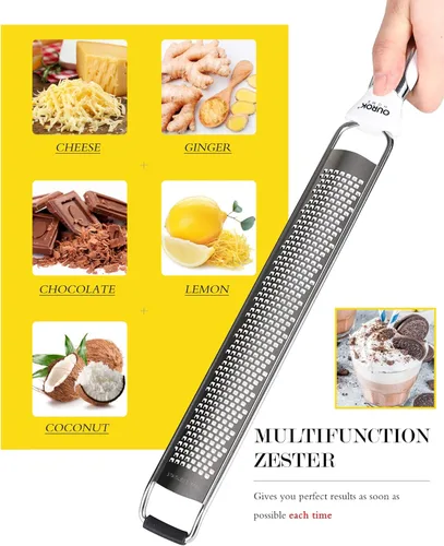 Miniatura 3 de Rallador de Limón de Cocina Ourokhome, Rallador de Queso Parmesano de Acero Inoxidable de Mano para Jengibre, Chocolate, Coco, Lima, Nuez Moscada