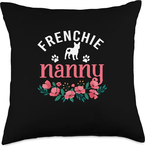 Miniatura 5 de Floral French Bulldog Matching Mother's Day Gifts Frenchie Nanny Gifts - Almohada de Navidad para mujeres, amantes de los perros y mascotas, 16 x 16