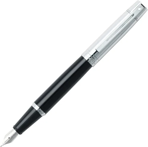 Miniatura 30 de Sheaffer 300 - Bolígrafo de punta redonda con detalles en cromo y tono dorado Ribete cromado/dorado