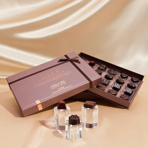 Miniatura 3 de Ethel M Chocolates Caja de regalo de 24 piezas de la colección de chocolate negro de primera calidad, sabores exóticos, limón, vainilla, caramelo