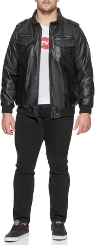 Miniatura 2 de Levi's - Bombardero clásico de piel sintética imitación venado, estilo aviador, para hombre (tallas estándar y grandes y altas)