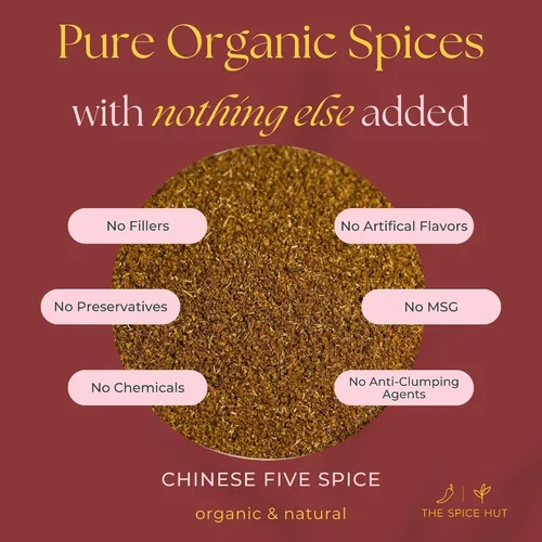 Miniatura 3 de Chinese Five Spice - Condimento de mezcla orgánica, The Spice Hut, 2.0 onzas
