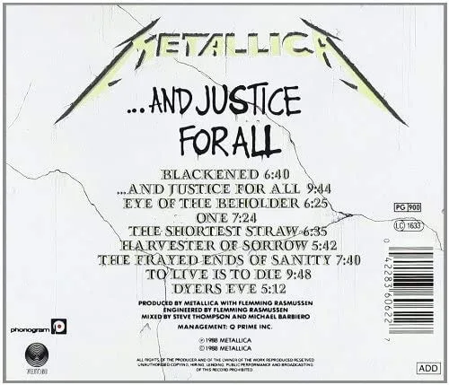 Miniatura 2 de And Justice For All (CD)