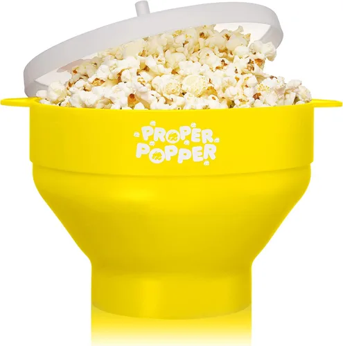 Miniatura 11 de La original Proper Popper - Palomera de microondas para palomitas de maíz, fabricada en silicona, cuenco plegable sin BPA y apto para lavavajillas