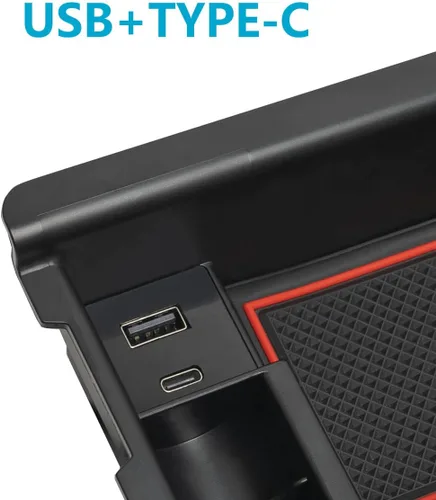 Miniatura 3 de Organizador de consola central con puerto USB para accesorios Toyota Tacoma 2023 2022 2021 2020 2019 2018 2017 2016, mejoras de 3ª generación TRD