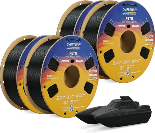 Miniatura 36 de OVERTURE - Filamento PETG de 1/16 de pulgada (1.75 mm) para impresora 3D y FDM, bien enrollado, duradero, carrete de 4.4 libras, dureza firme