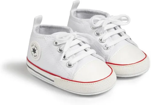 Miniatura 52 de KIDSUN zapatos deportivos altos hasta el tobillo para bebés, niños y niñas con suela antideslizante, suaves, para recién nacidos, zapatos