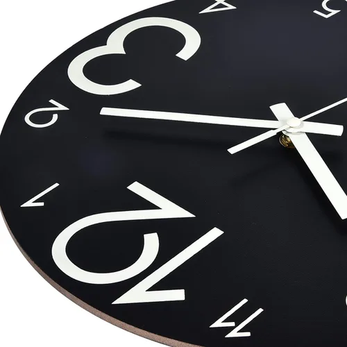 Miniatura 4 de Plumeet Reloj de pared luminoso, reloj de madera silencioso de 12 pulgadas sin tictac con luz nocturna, reloj de pared decorativo grande
