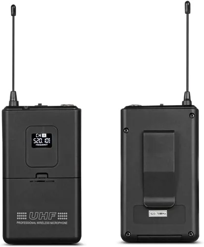 Miniatura 6 de Sistema de micrófono inalámbrico UHF 3 Auriculares de mano Lavalier Bodypack 3 Micrófono de solapa Karaoke Iglesia Conferencia Fiesta de boda