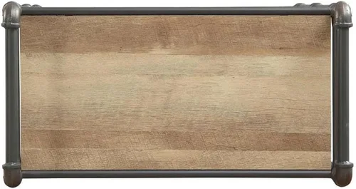Miniatura 7 de Acme Itzel - Estantería rectangular de 4 niveles de madera en roble antiguo y gris arena