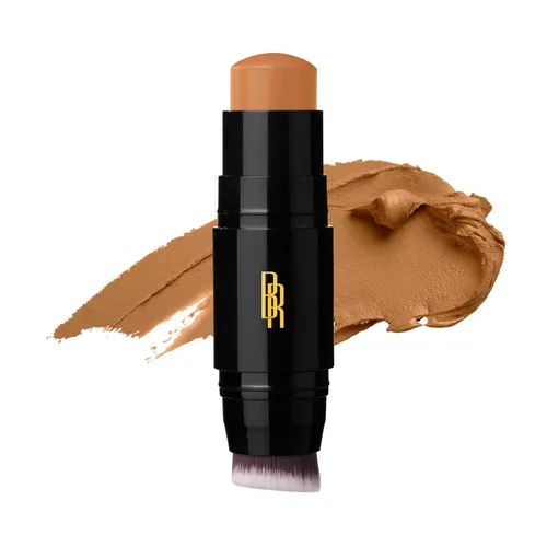 Base de maquillaje en barra Black Radiance Color Perfect con aplicador de cepillo suave en dúo – Fórmula versátil, construible, mezclable y rica en