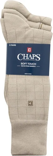 Miniatura 4 de Chaps Men's Classic Dress Crew Socks-3 Pair Pack-Pattern and Solid Color Designs