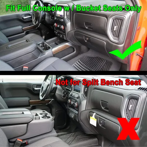 Miniatura 2 de JKCOVER Bandeja organizadora de consola central compatible con Chevy Silverado 1500/GMC Sierra 1500 (2019-2025) y Silverado/Sierra 2500/3500 HD Azul