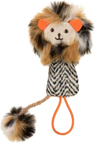 Miniatura 9 de SmartyKat Instincts HappyNip Fin Frenzy Fish Kicker Crinkle Juguete de Peluche para Gatos, Contiene Hierba Gatera y Silvervine - Naranja/Beige
