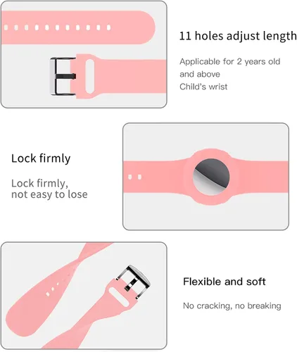 Miniatura 6 de SWOXINGO Airtag Wristband KidsAirtag Bracelet for Kids Toddler Baby Children EldersAirtag Watch Band Compatible with AirTag 2021