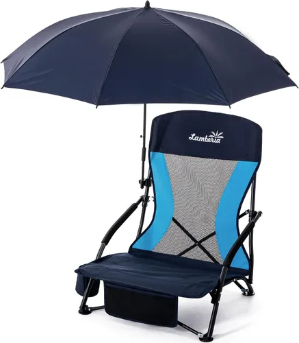 Miniatura 16 de Lamberia Silla de playa plegable para adultos, paquete de 2, sillas de playa bajas portátiles con capacidad de 300 libras, silla de camping ligera