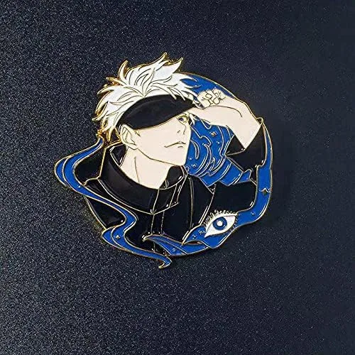 Miniatura 6 de Jujutsu Kaisen - Alfileres esmaltados con figura de anime Satoru regalos divertidos para los amantes del anime